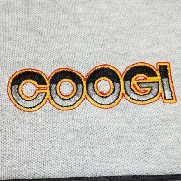 Coogi Australia British flag black red color panel crest embroidery polo top - Picture 4 of 5